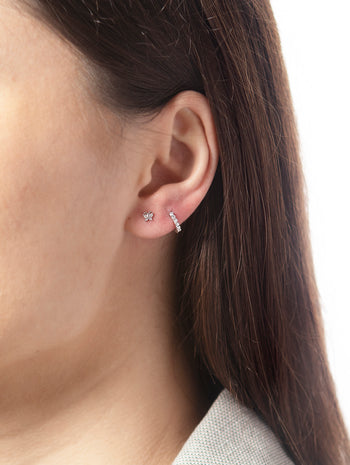 Diamond Eternity Hoop Earrings in 18k White Gold (1 3/4 ct. tw.)