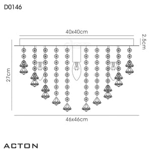 White Smoke Deco D0146 Acton Flush Ceiling 5 Light E14, 460mm Square, Polished Chrome and Prism Crystal deco-d0146-acton-flush-ceiling-5-light-e14-460mm-square-polished-chrome-and-prism-crystal
