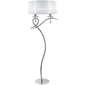 White Smoke Mantra M5280 Louise Floor Lamp 2 Light E27 With White Shade Polished Chrome/Clear Crystal mantra-m5280-louise-floor-lamp-2-light-e27-with-white-shade-polished-chrome-clear-crystal