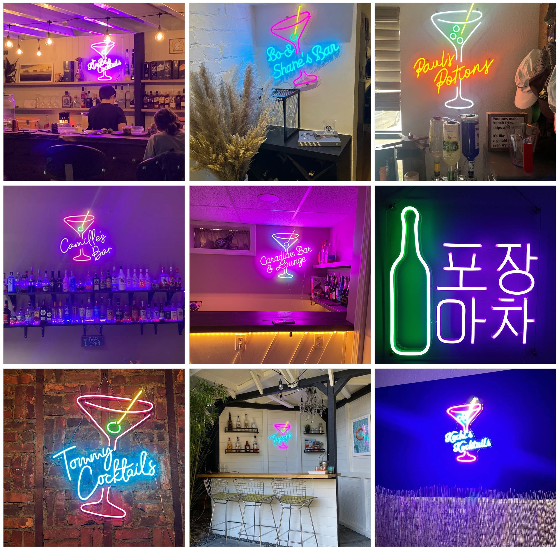 cocktails neon sign