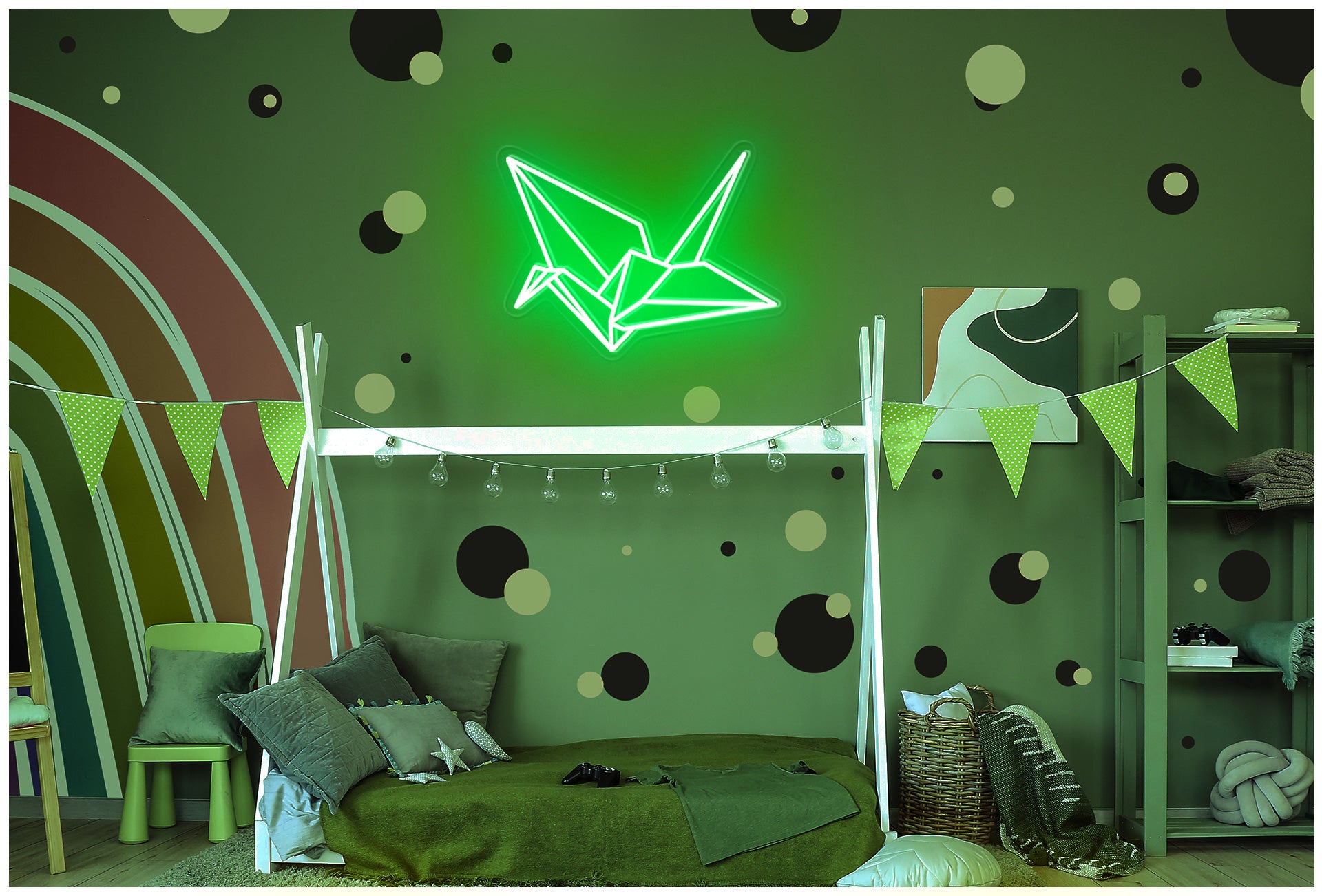Paper Crane Neon Art-NeonParty