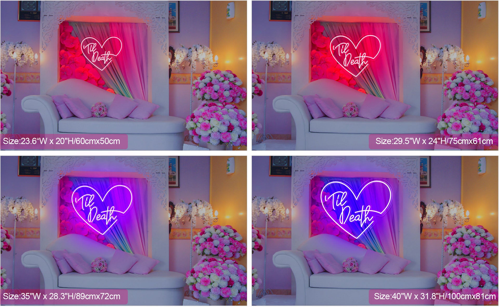 Til Death love neon sign