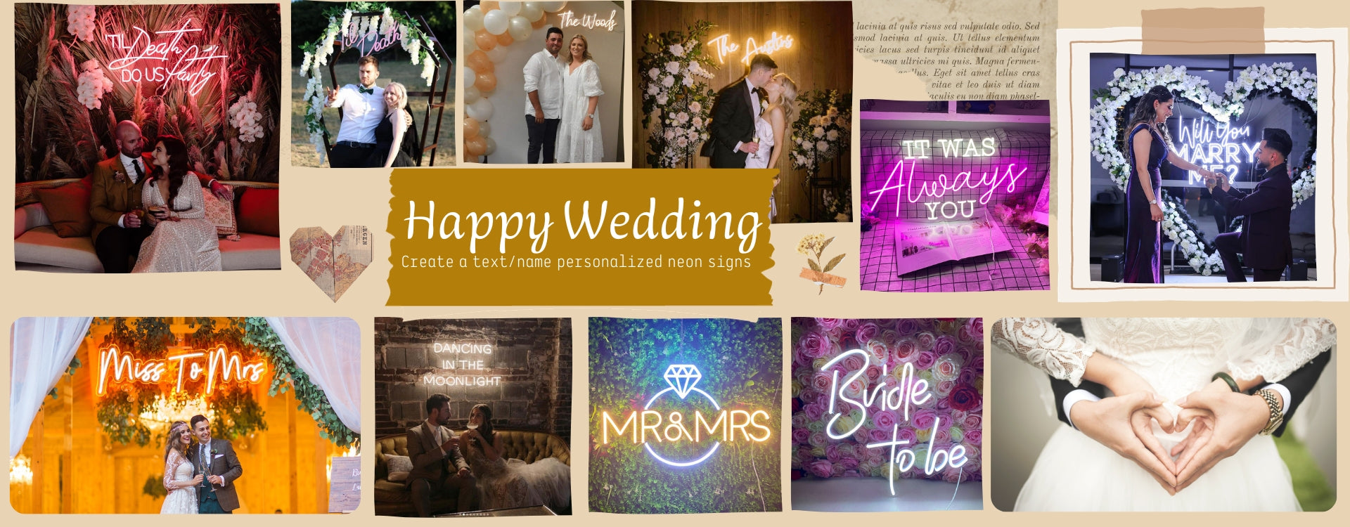 wedding neon light signs