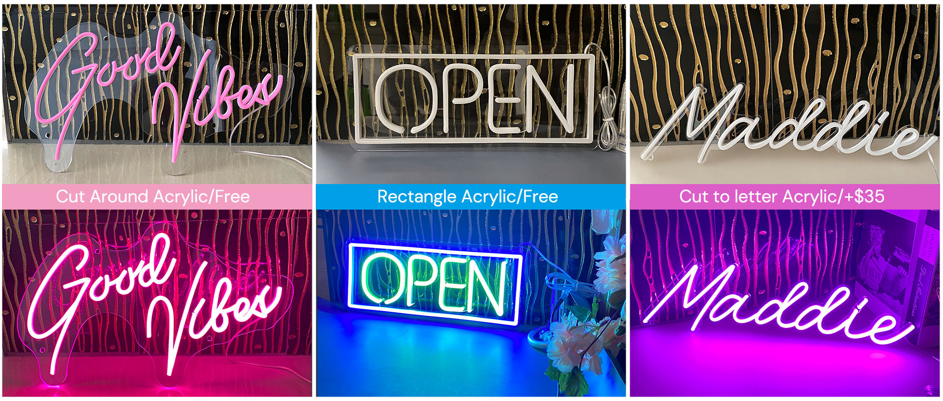 choose neon sign backboard