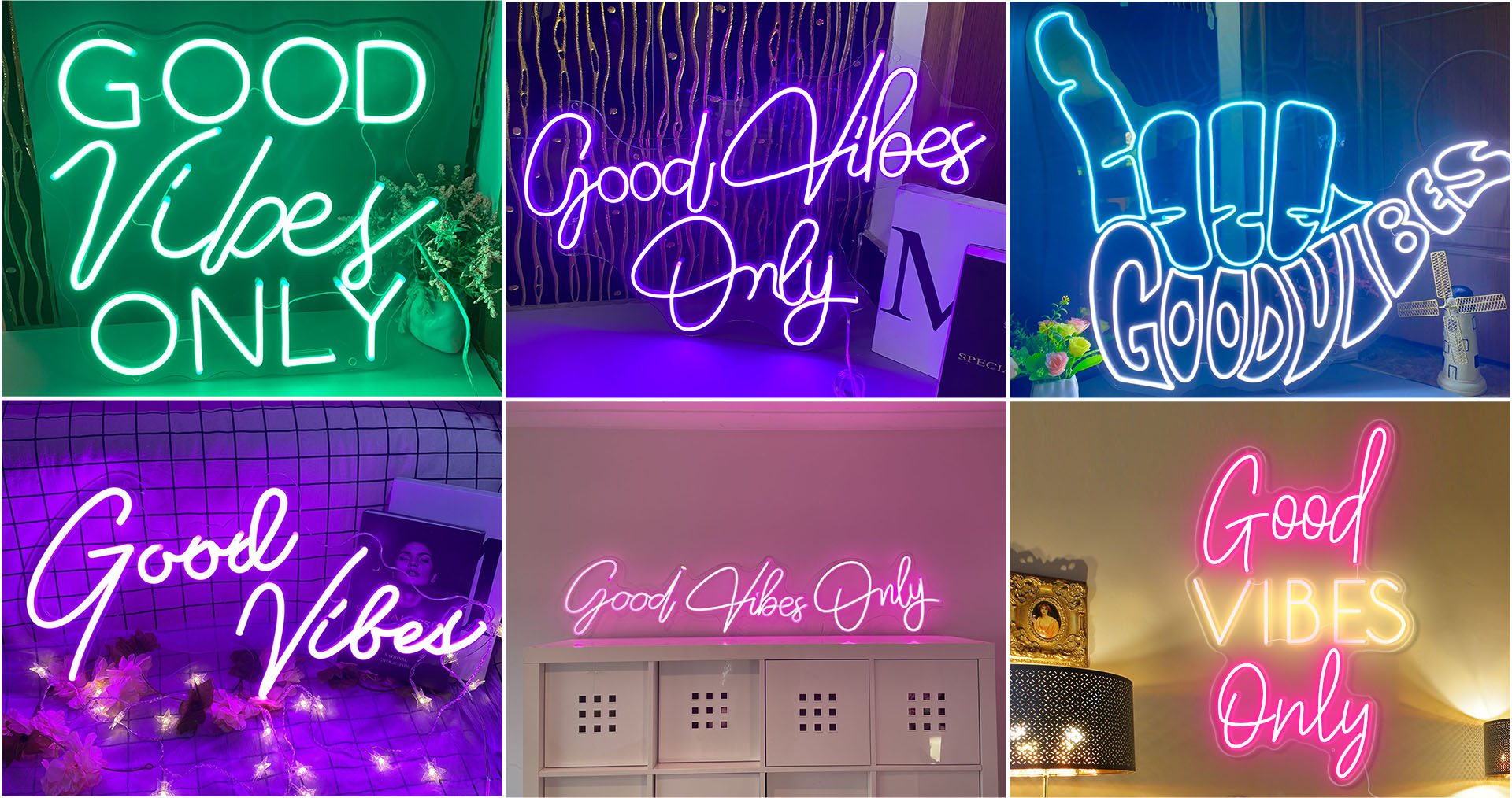 good vibes neon light sign