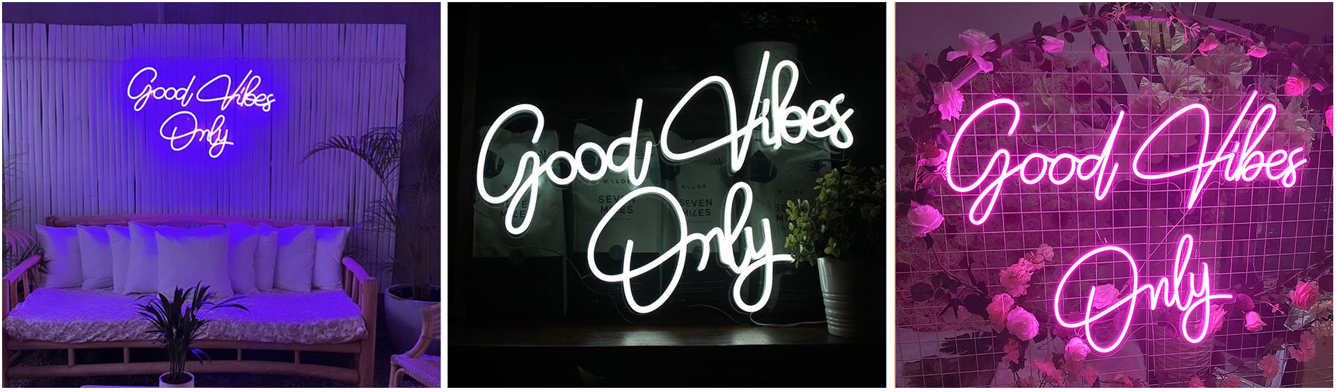 Good vibes only neon light