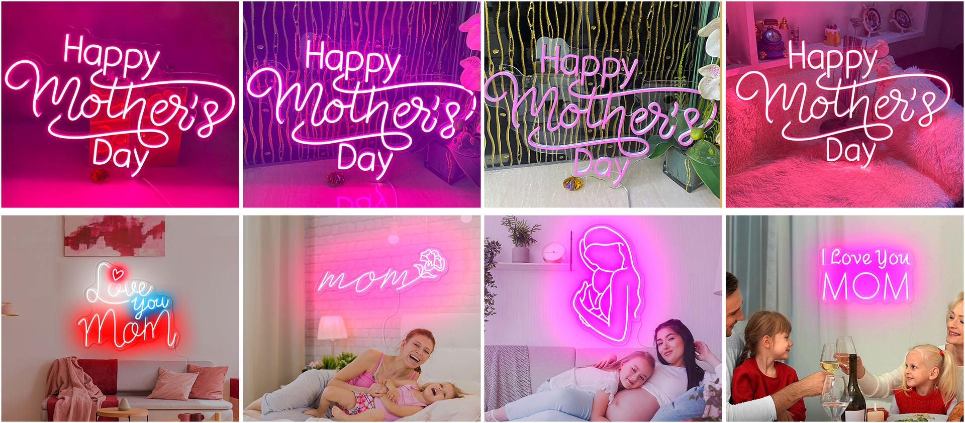 mother's day neon light sign