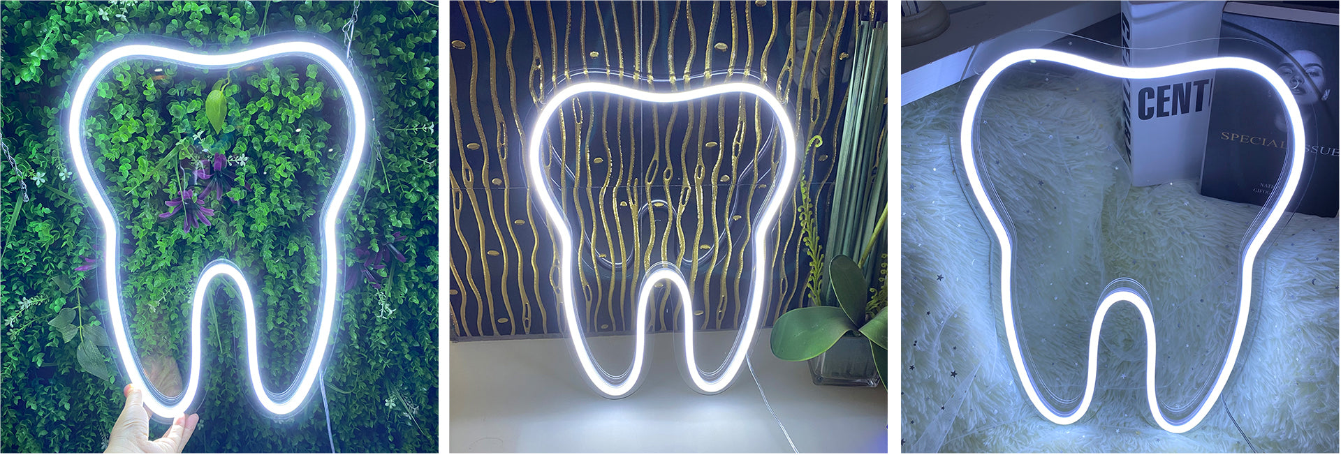 Business Dental Clinic tooth neon sign