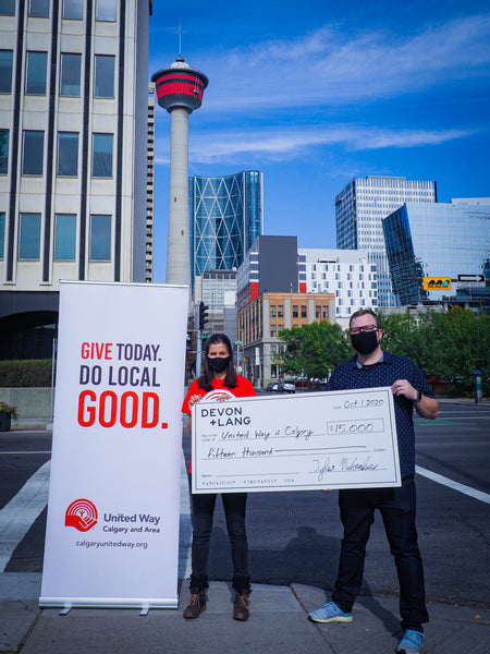 Tyler McCombs, Founder of Devon + Lang Donating $15,000 to United Way of Calgary