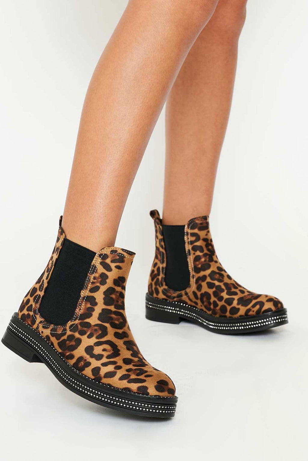 diamante chelsea ankle boots