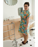 The fabulous Hawaiian Deadstock Asymmetrical Shirt Dress in  by Authentic Vintage at Voluptuous Vintage