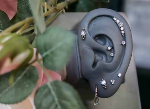 ear project with cluster jewelry