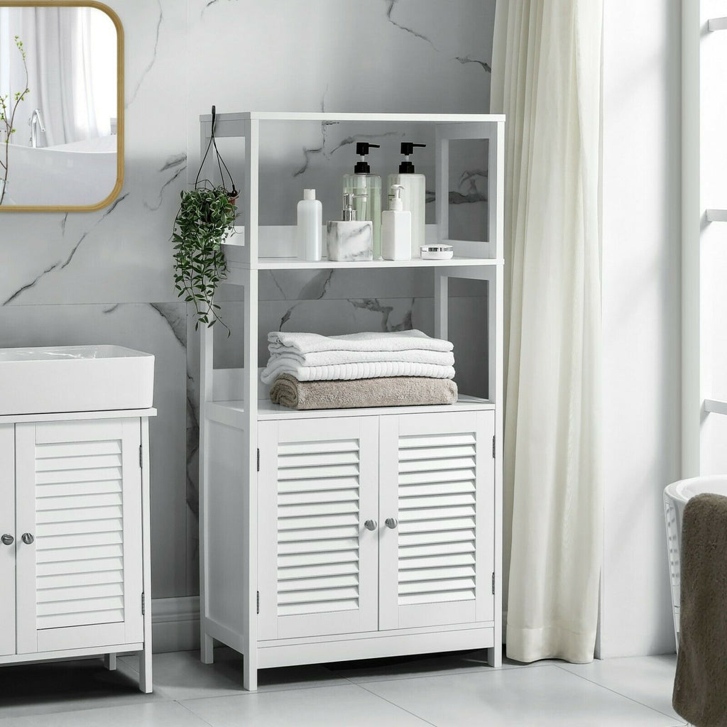 White Bathroom Storage Cabinet Novielo London