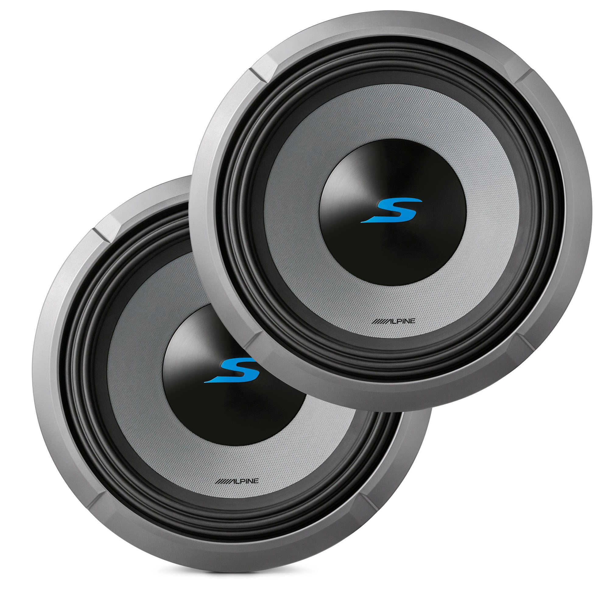 2x Alpine S2-W10D2,  S Series 10" Dual 2 Ohm Voice Coil Subwoofers - Pair