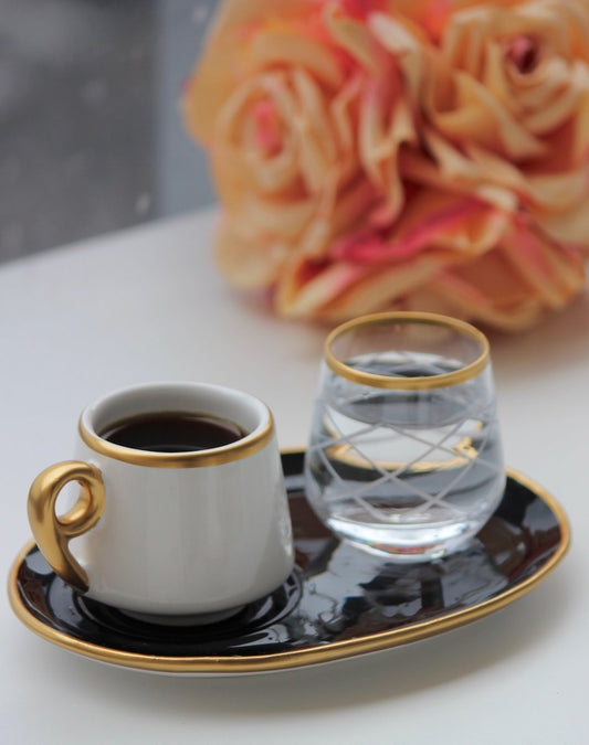 Marble Golden Turkish Coffee Cups Set – Modern Dar