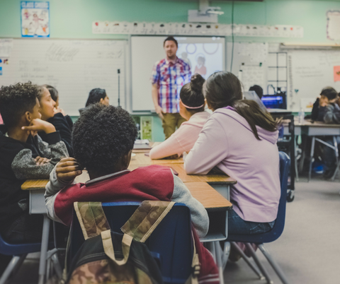 Make the classroom more active - kids sitting in class