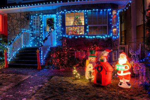 christmas lights, candy cane lane