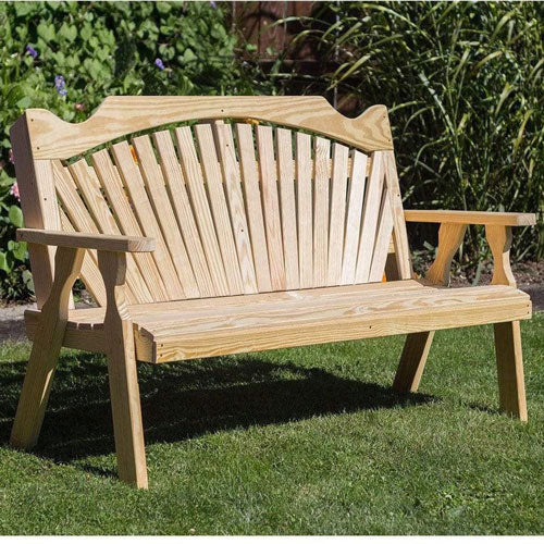 Creekvine Designs 64 treated pine fanback garden bench
