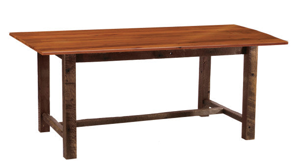 Fireside Lodge Barnwood Rectangular Farmhouse Dining Table