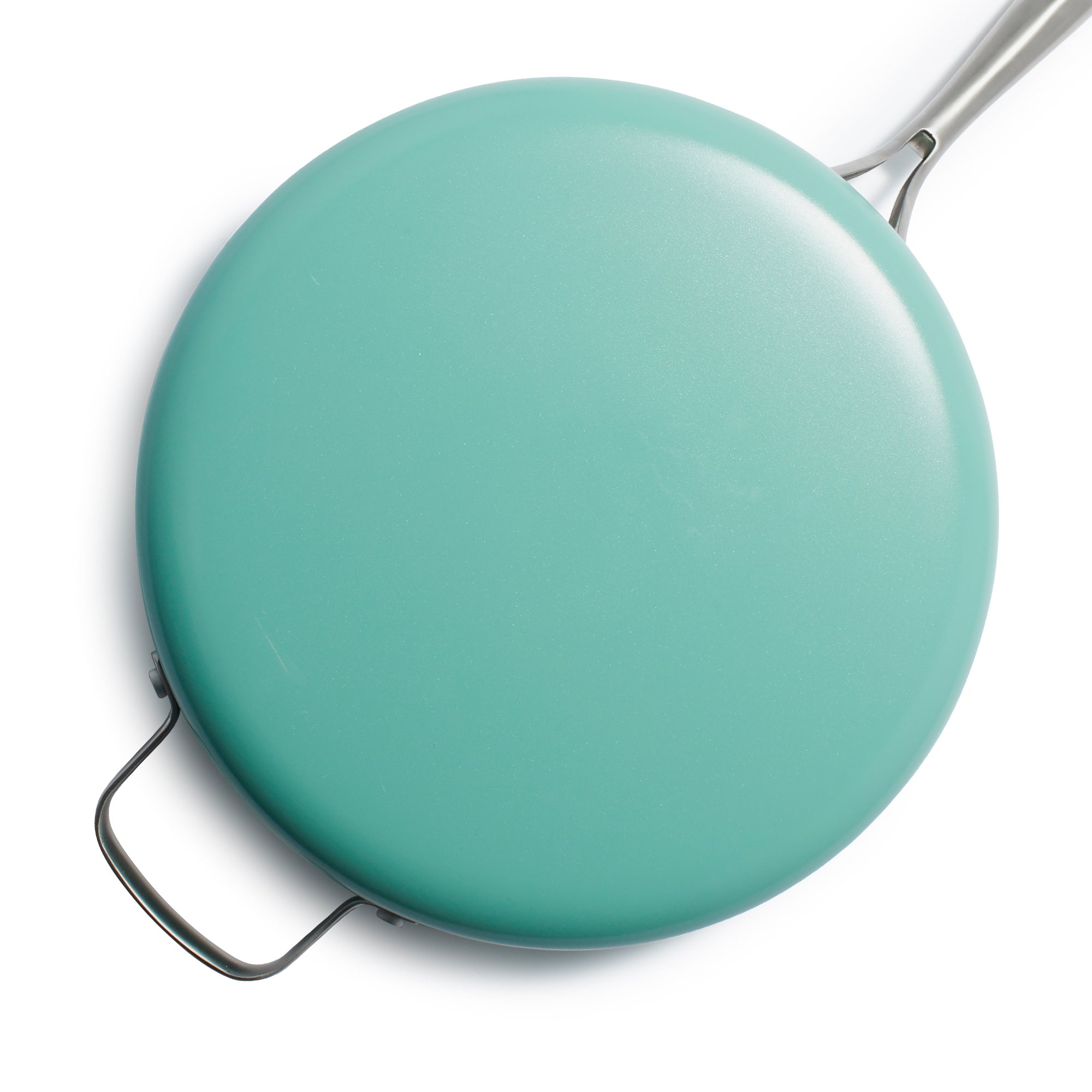 GreenLife Diamond 5 qt. Aluminum Ceramic Nonstick Saute Pan in Turquoise  with Glass Lid CC002348-001 - The Home Depot