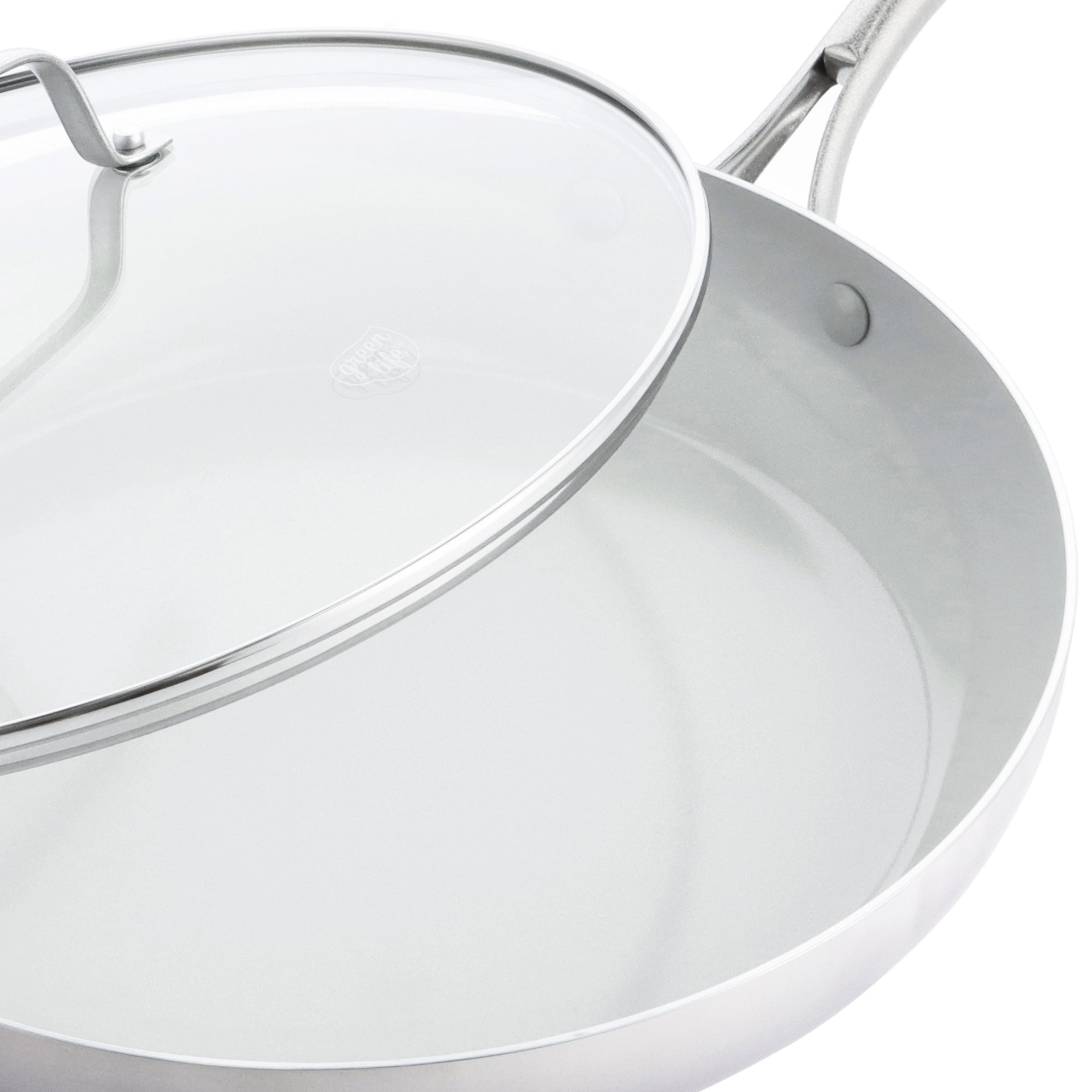 GoodCook Healthy Ceramic Titanium-infused Fry pan, 12 Inch, Light