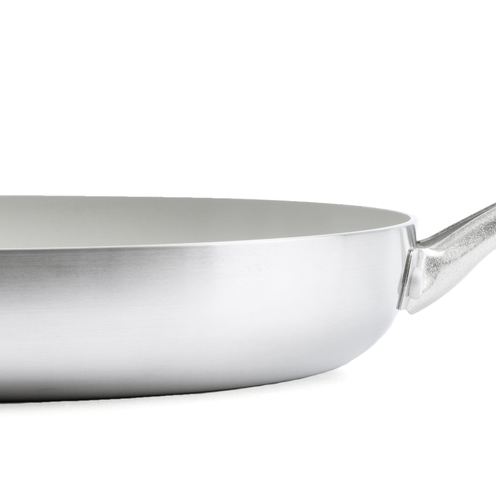 Stainless Steel Healthy Ceramic Nonstick, 8 Frying Pan Skillet, PFAS-Free,  Multi Clad, Induction, Dishwasher Safe