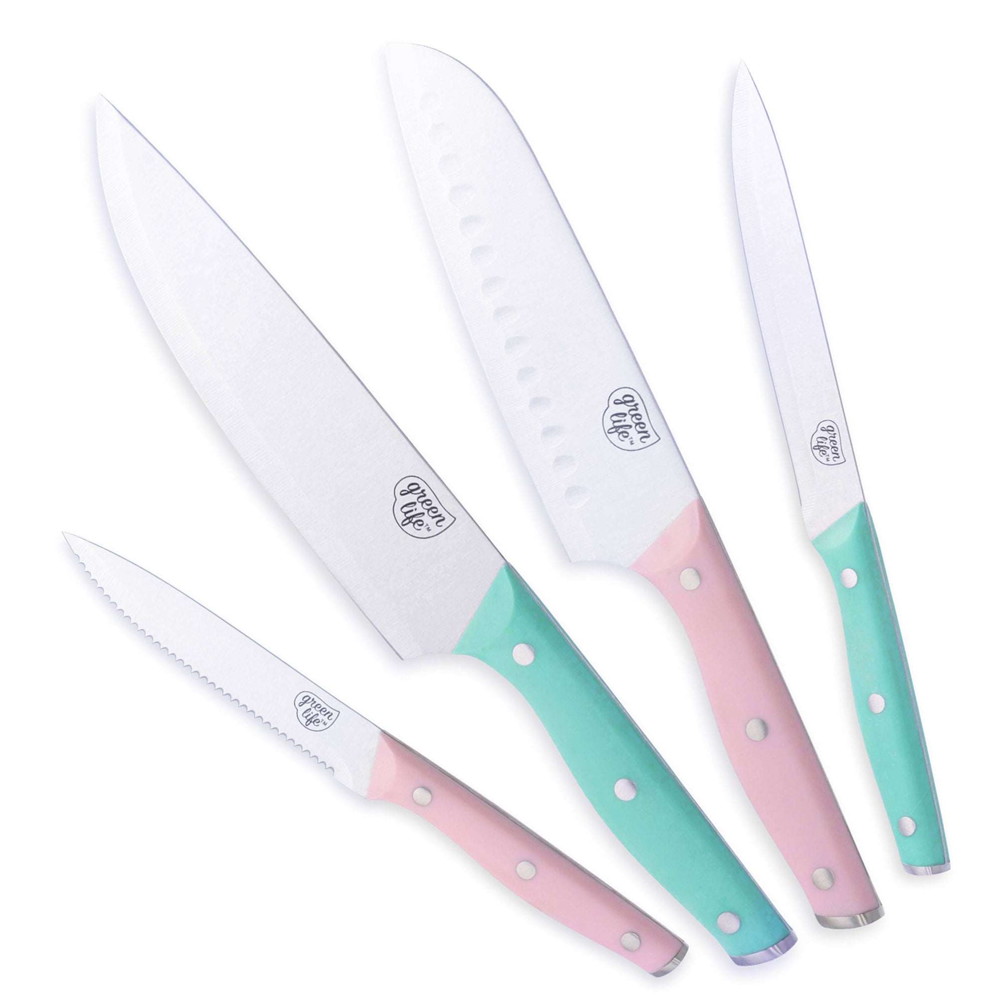 Hen & Rooster 7-Piece Pink Kitchen Cutlery Set