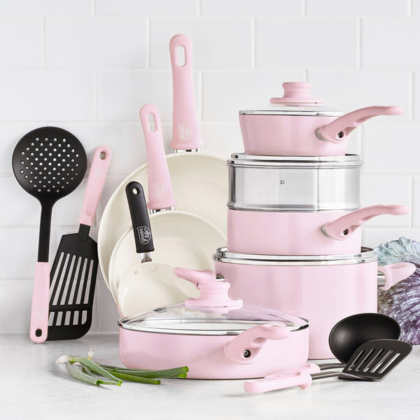 Cookware Biogranit Alpha Pink 7 Piece Cookware Set stainless steel cookware  pots and pans set with baking utensils cookware - AliExpress