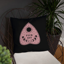 Load image into Gallery viewer, Fuck Off Ouiji Planchette Pillow
