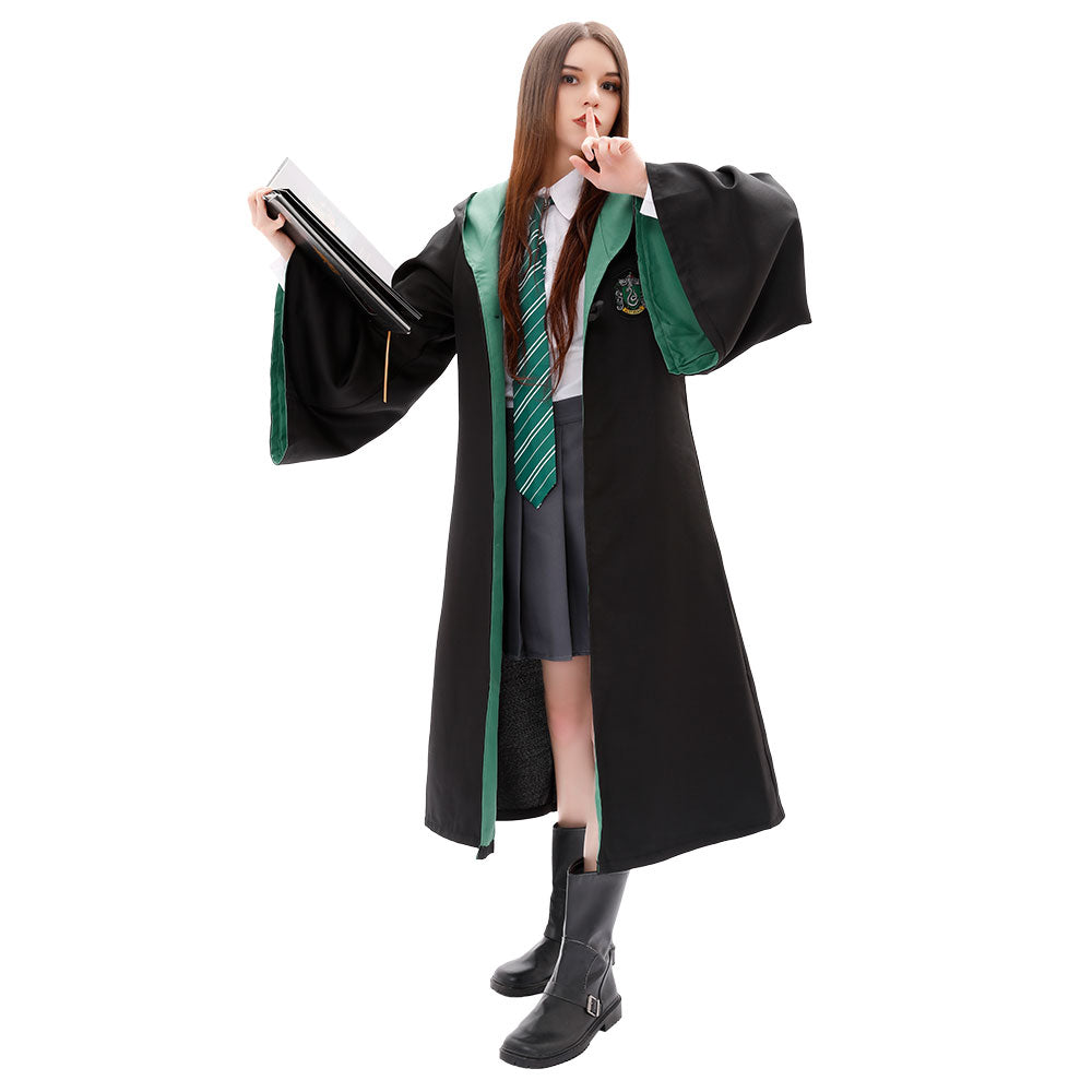 Harry Potter Female Slytherin Robe School Uniform Halloween Cosplay Co ...