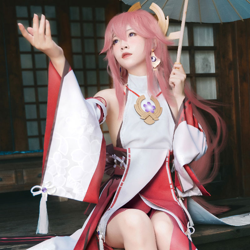 Genshin Impact Yae Miko Guuji Yae Halloween Cosplay Costume Gcosplay 1697