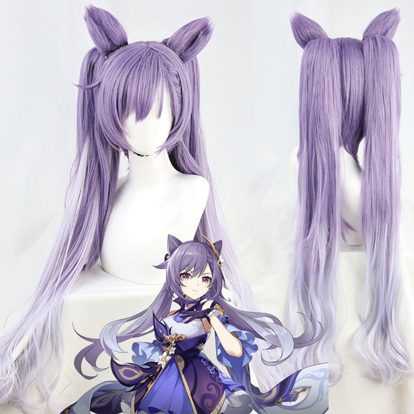 Keqing From Genshin Impact Halloween Purple Cosplay Wig Gcosplay