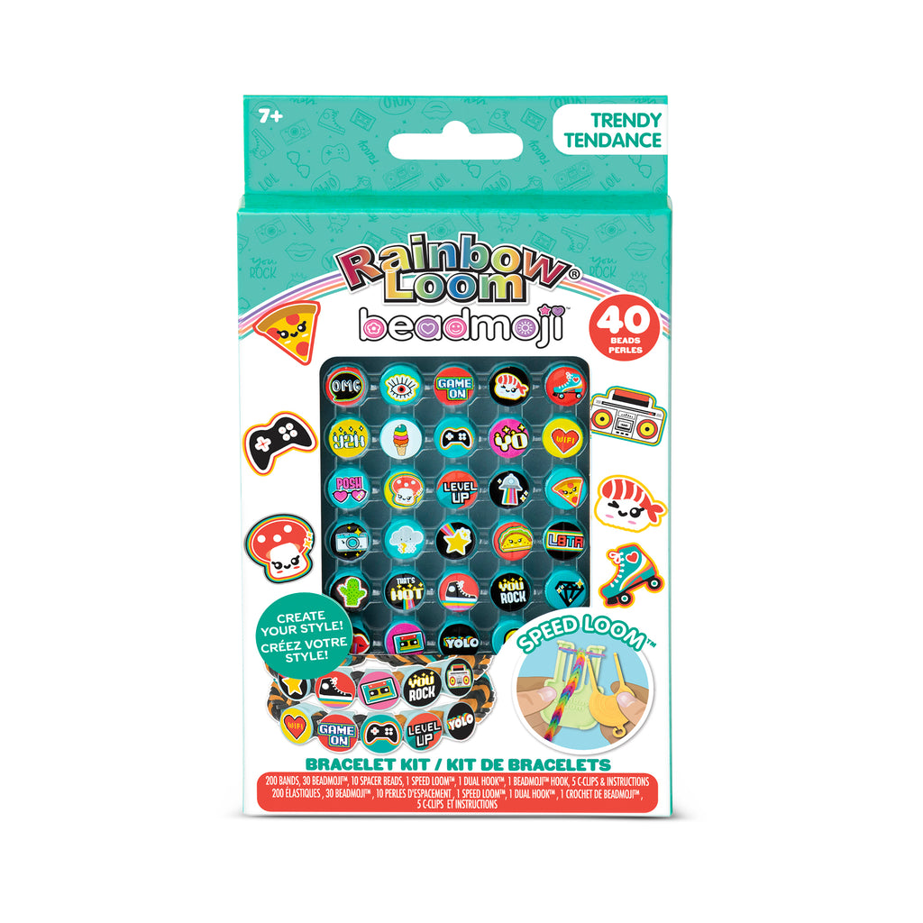 Rainbow Loom: Beadmoji Deluxe - DIY Rubber Band & Bead Bracelet Kit -  Includes 2200 Bands & 340 Beads, Design & Create, Ages 7+