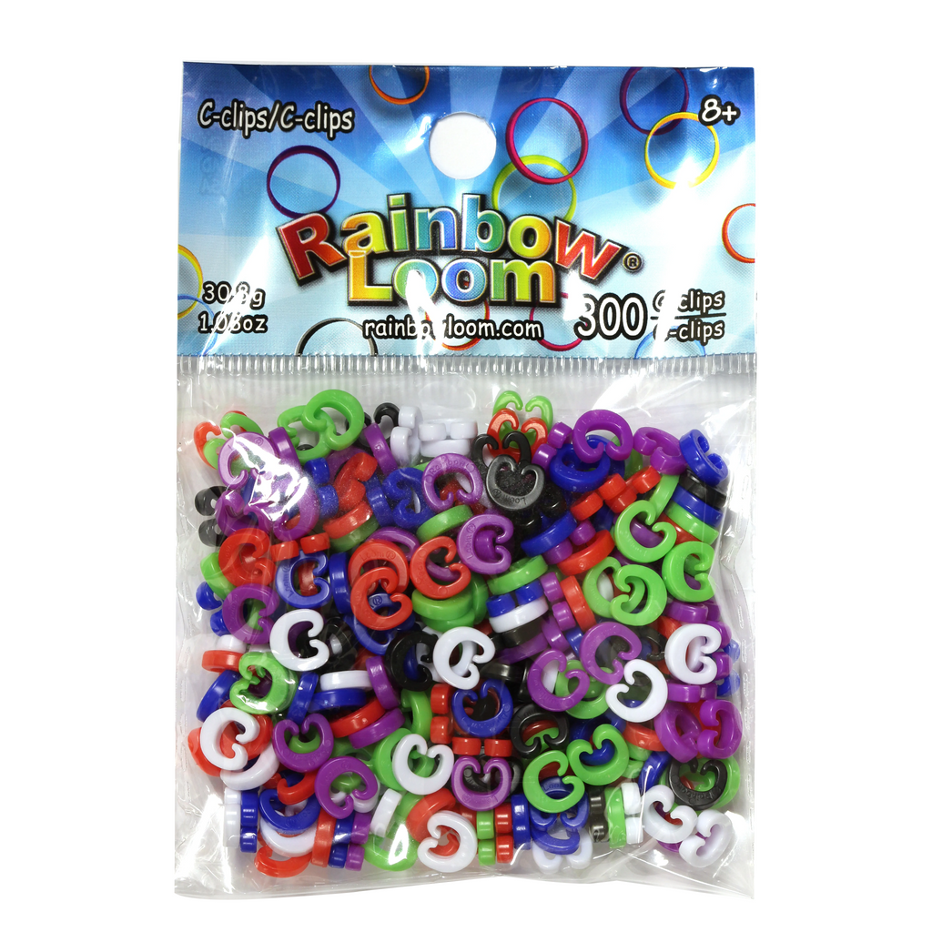 300 Multi Colour C Clips For Making Loom Band Bracelets - Loom Bands  Accessories