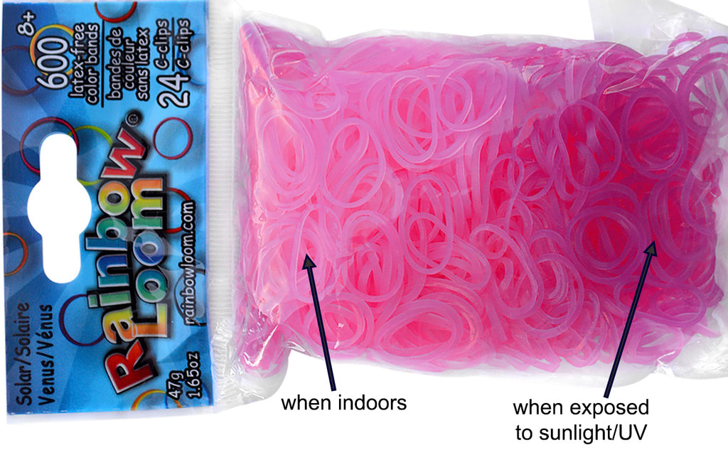 Rainbow Loom Solar UV Color Changing Dust Rubber Bands Refill Pack 600 ct