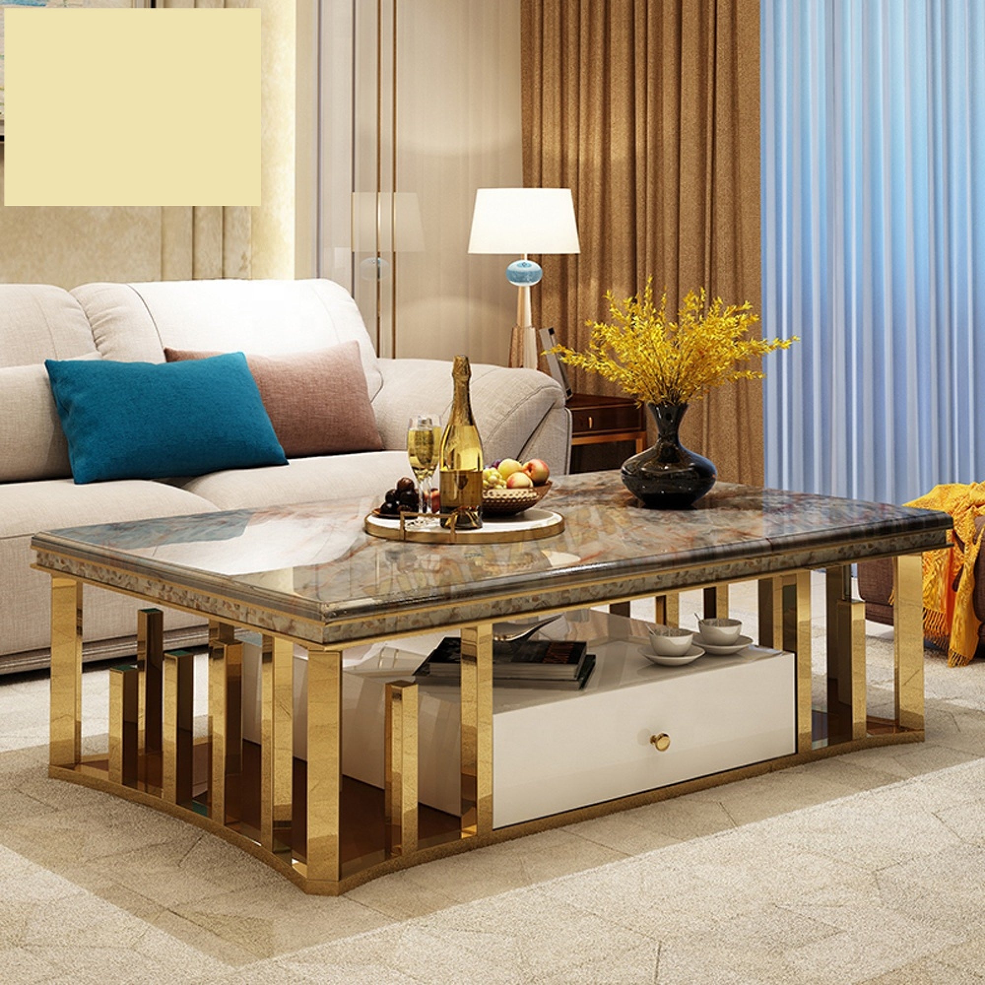 Gold Coffee Table Set Sale - Home Furniture Living Room Sets Gold