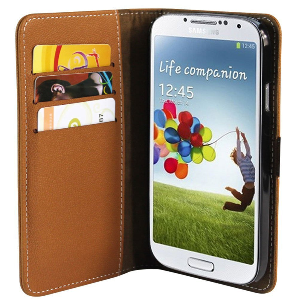 in het geheim Melancholie Op de een of andere manier Wallet Case for Samsung Galaxy S4 - Brown – Khomo Accessories