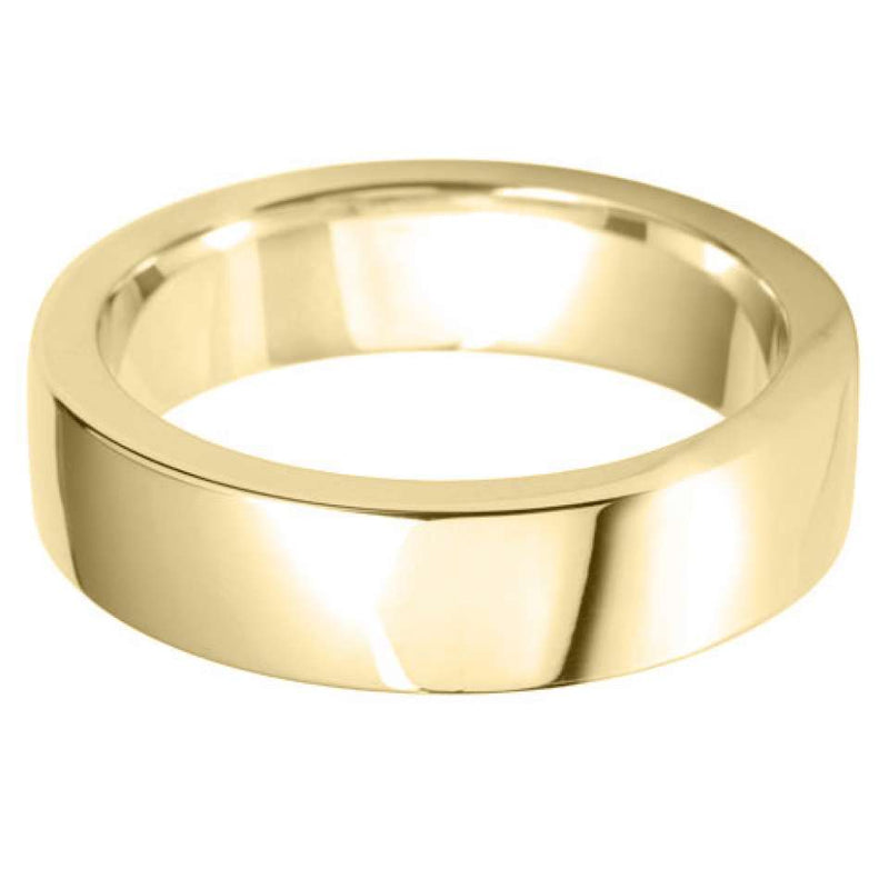 Cushion Wedding Band Ring - 18ct Gold 8mm Width (Heavy)