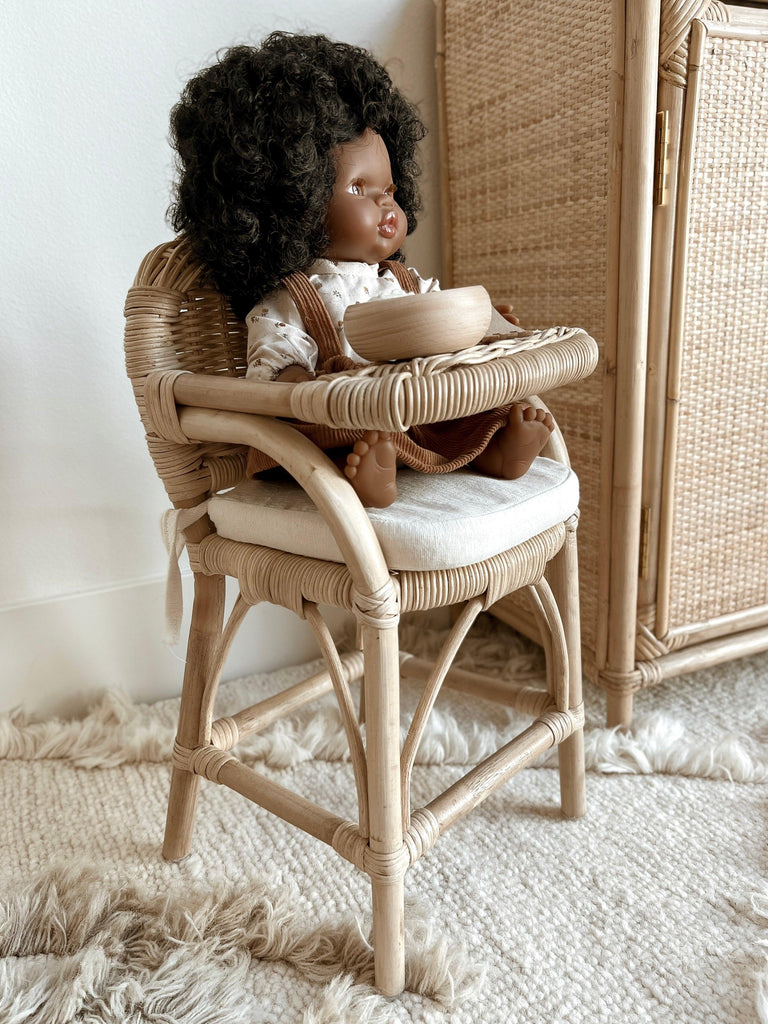 rattan doll highchair