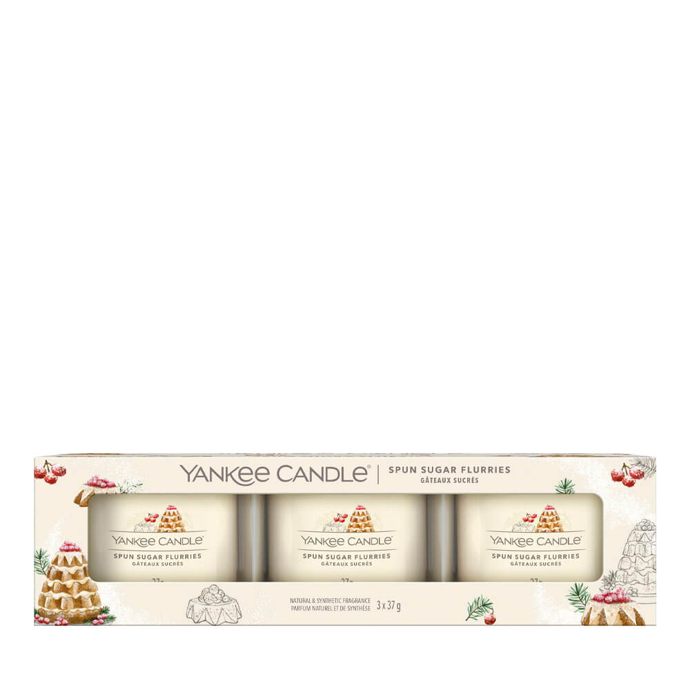 Yankee Candle Wedding Day Glass Votive Candle 3 Pack - Candles Direct
