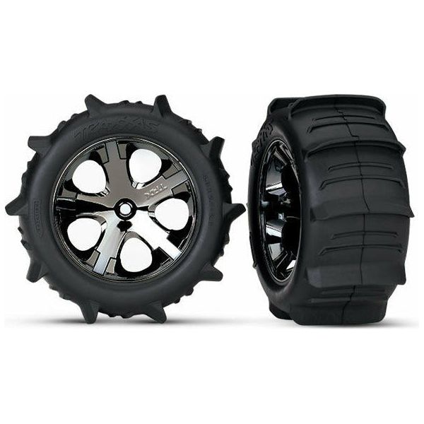 ST28 Front Razor, Rear Paddle Tire and Wheel Set: Yeti Jr