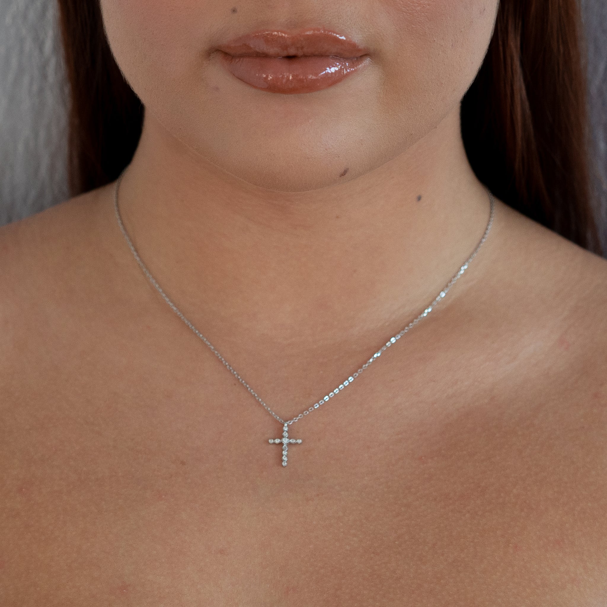 minimal cross necklace