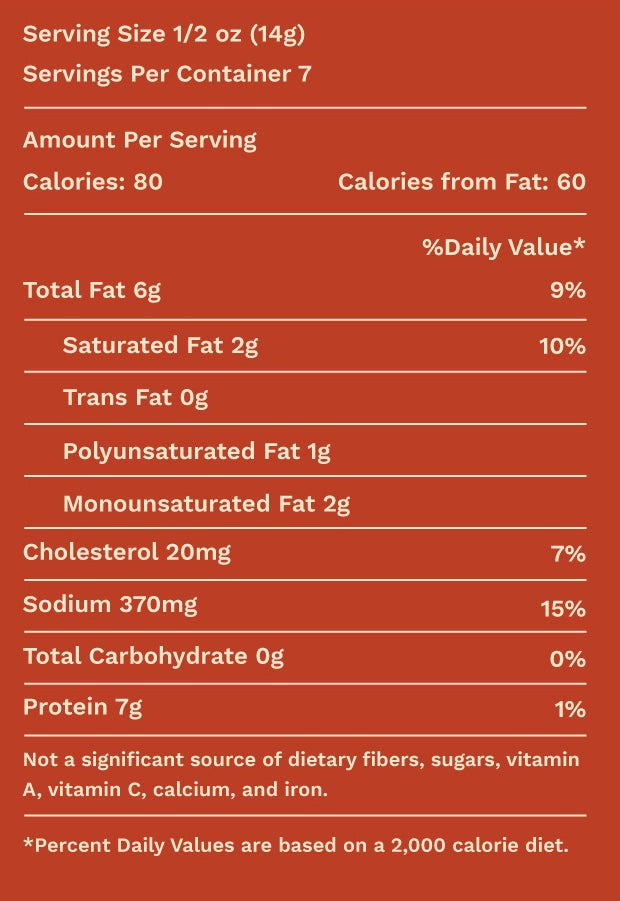 Lee's Pork Cracklins Tender Nutritional Facts: 90 calories per serving. 6g of fat per serving. 8g of protein per serving. 0g carbs. 290mg of sodium per serving.