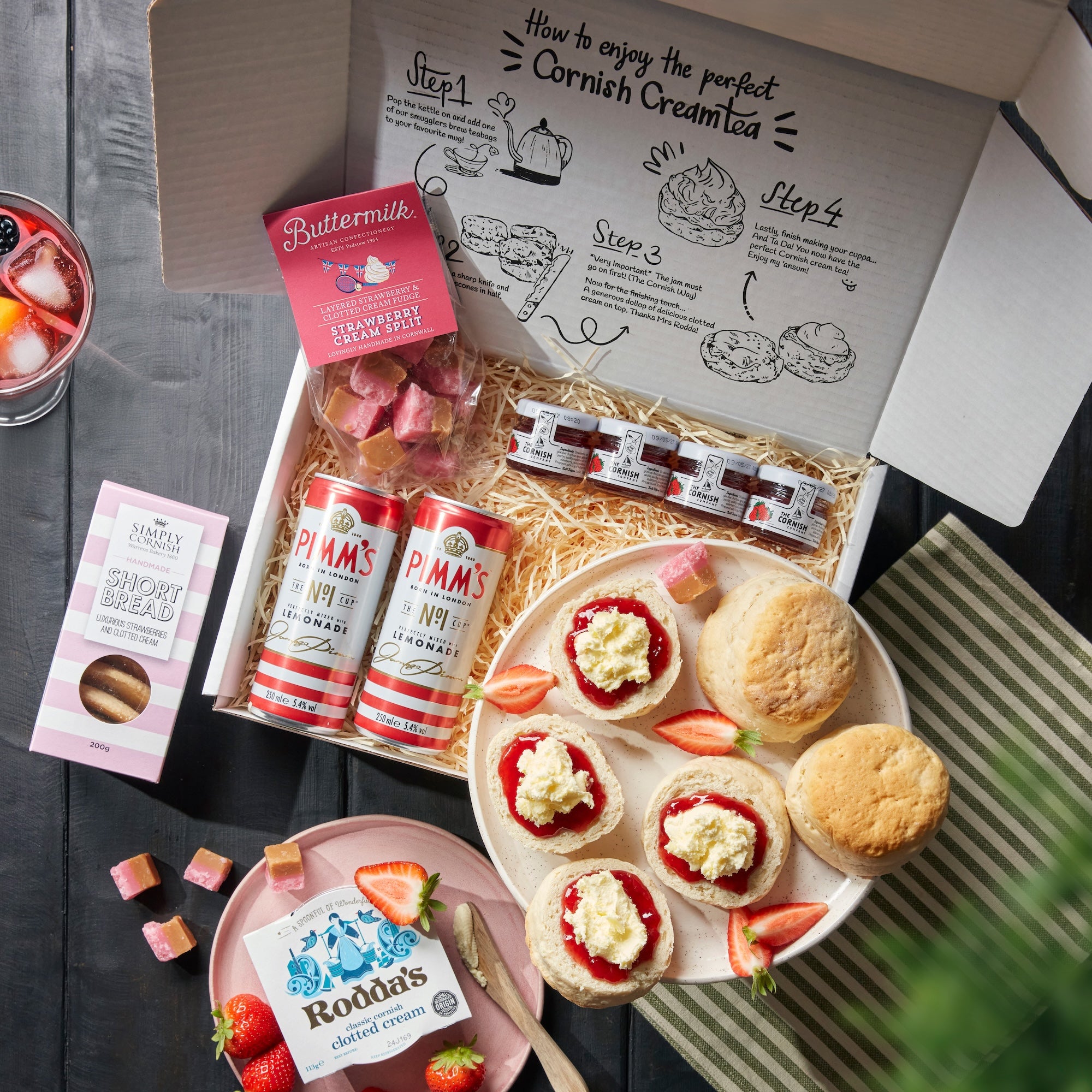 The Pimm's Cream Tea Hamper - The Cornish Company product image