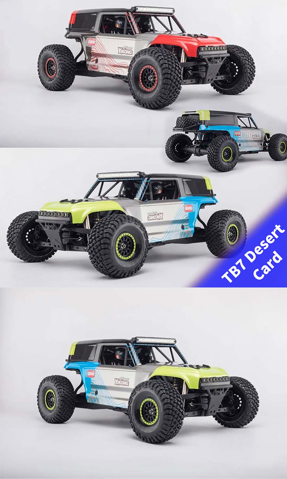 YIKONG YK4073 Trailbreaker TB7 Desert Baja Bronco 1/7 RC Car 2.4GHz 4WD 6S Crawler Climbing Car Toys