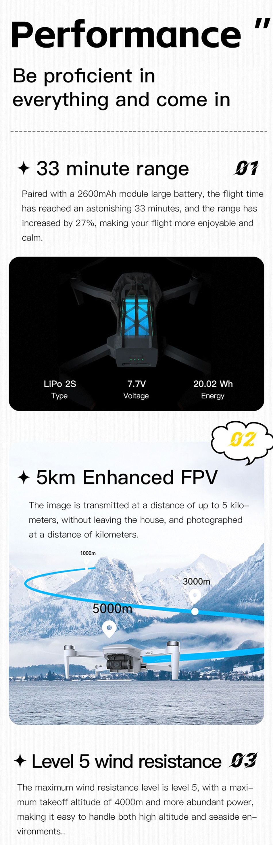 CFLY Faith Mini2 Upgraded version 4K Drone 5KM FPV Profesional 3-Axis Gimbal 240g Foldable Brushless Quadcopte