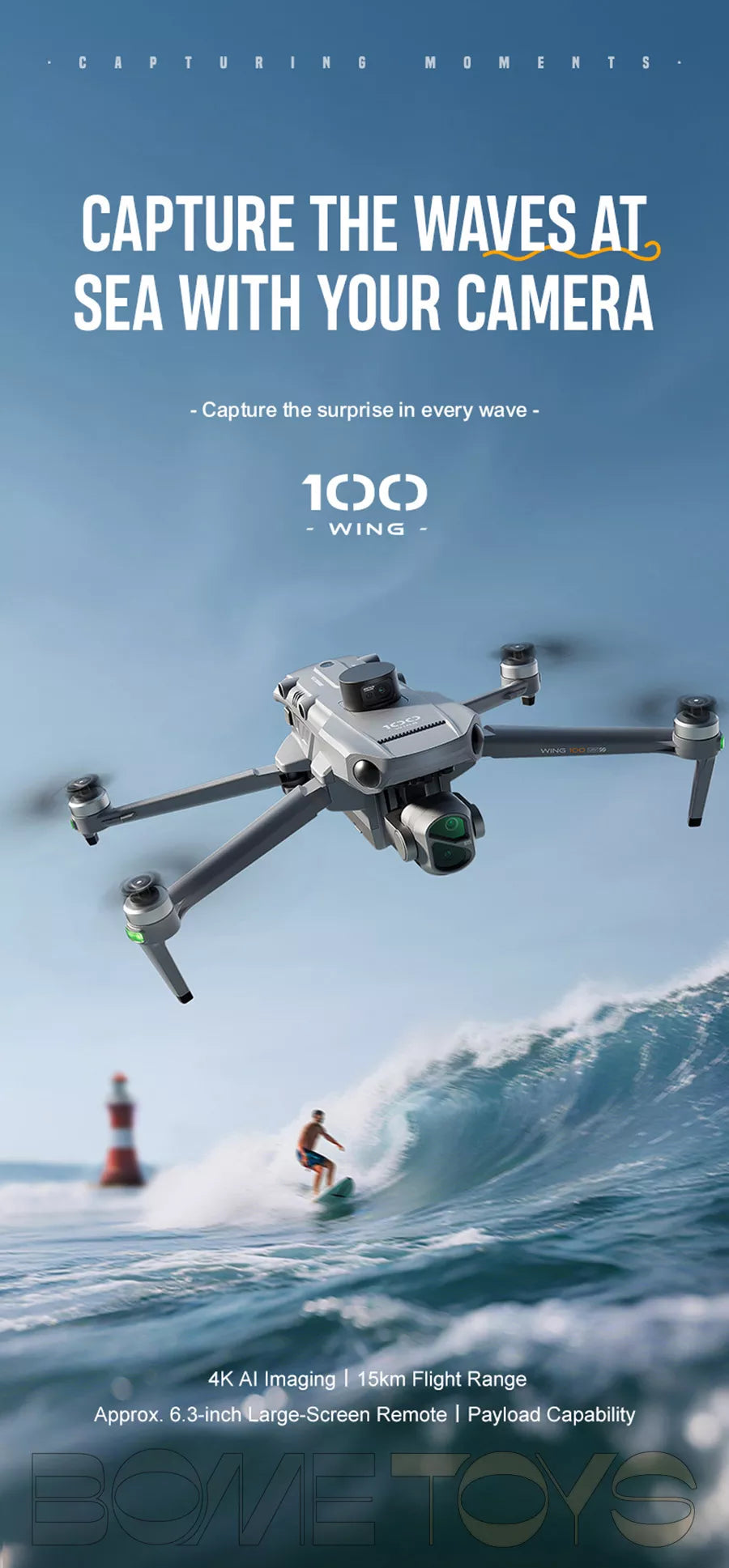 SMRC WING 100 8K Drone Upgraded version 3-Axis Gimbal Obstacle Avoidance 5G GPS Quadcopter Optional Screen Remote Control