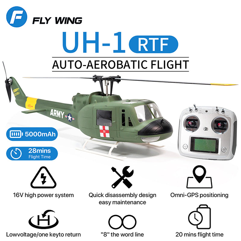 rc helicopter big size FLYWING UH1 V3