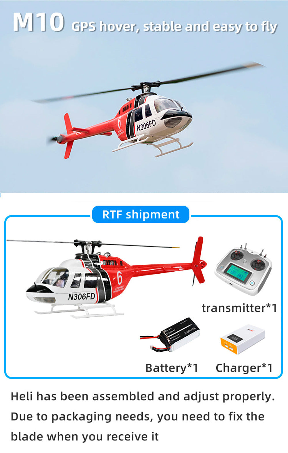 FLYWING Bell 206 RC Helicopter