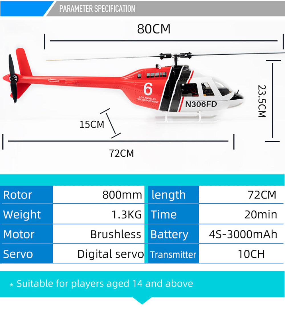 FLYWING Bell 206 RC Helicopter